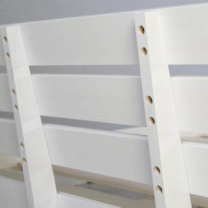 Einzelbett mit Bettkasten 90x200 Holzbett Futonbett Weiss Kiefer Massivholz