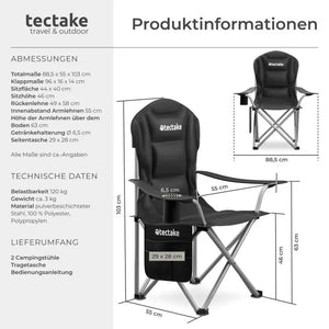 Gepolsterter Campingstuhl MTX
