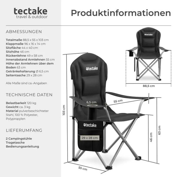 Gepolsterter Campingstuhl MTX