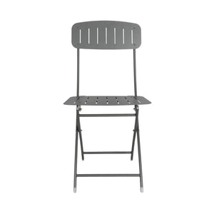 CONTINI Gartentisch 110x70cm mit 4 Stühlen Metall anthrazit