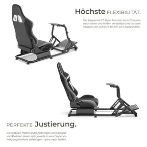 Gamingstuhl Play Rennsitz schwarz