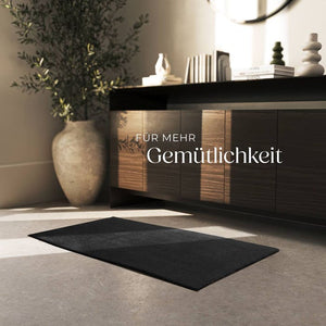Tapis à poils courts Soft Zone noir 60 x 110 cm 