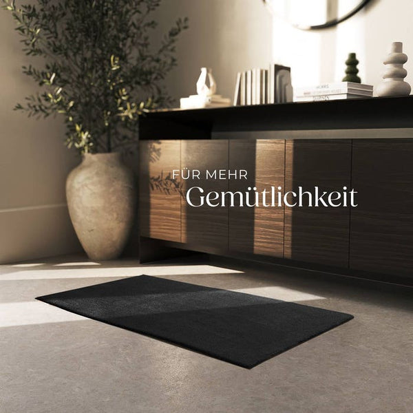 Tapis à poils courts Soft Zone noir 60 x 110 cm 