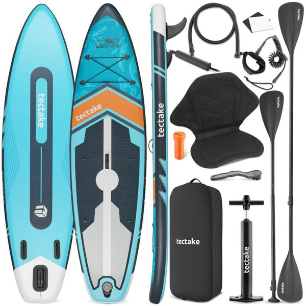 Stand-Up Paddle Board 2in1 Palagios türkis/orange 320 cm ohne Kamerahalterung