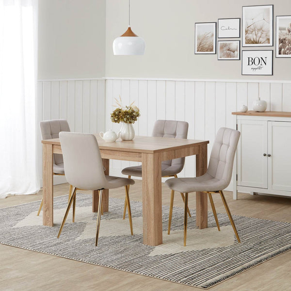 6er Set Esszimmerstuhl Creme Polsterstuhl Wohnzimmerstühle