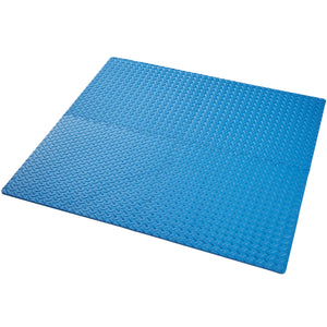 Floor protection mat, 12-piece set, blue