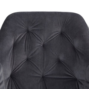 Polsterstuhl Samt Grau | 4er Set | mit Armlehnen | Küche Esszimmer Büro