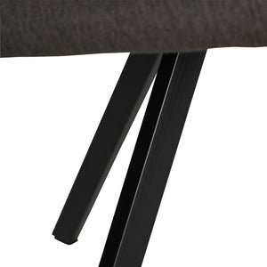 Polsterstuhl Leinen Anthrazit | 4er Set | mit Armlehnen | Küche Esszimmer Büro