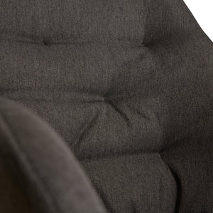 Polsterstuhl Leinen Anthrazit | 4er Set | mit Armlehnen | Küche Esszimmer Büro