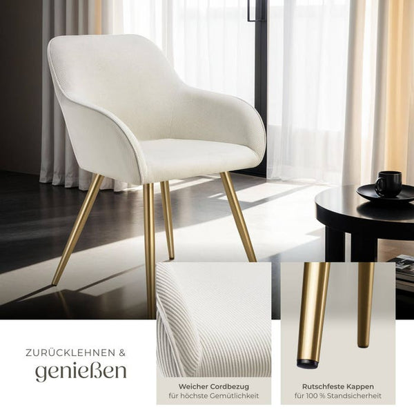 Stuhl Marilyn créme/gold pro Stück
