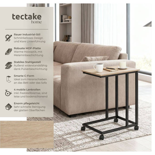 Beistelltisch Luton Industrial Holz hell, Eiche Sonoma