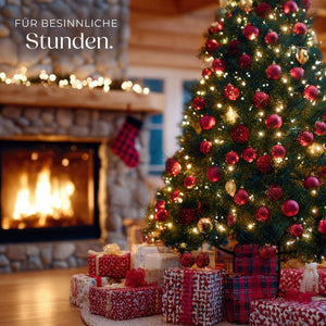 24er Set Weihnachtskugeln rot