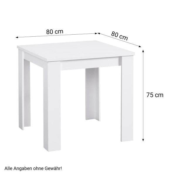 Essgruppe mit 2 Stühlen Esstisch Weiss 80x80 cm Esszimmertisch Holz Massiv Polsterstühle Samt Grau