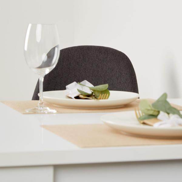 Essgruppe mit 2 Stühlen Esstisch Weiss 80x80 cm Esszimmertisch Holz Massiv Polsterstühle Anthrazit