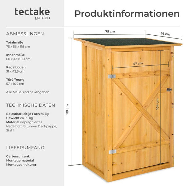 Gartenschrank mit Flachdach Taman