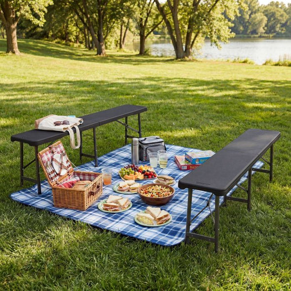 2er Set Campingklappbank Panja anthrazit