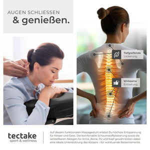 Massagestuhl aus Kunstleder schwarz