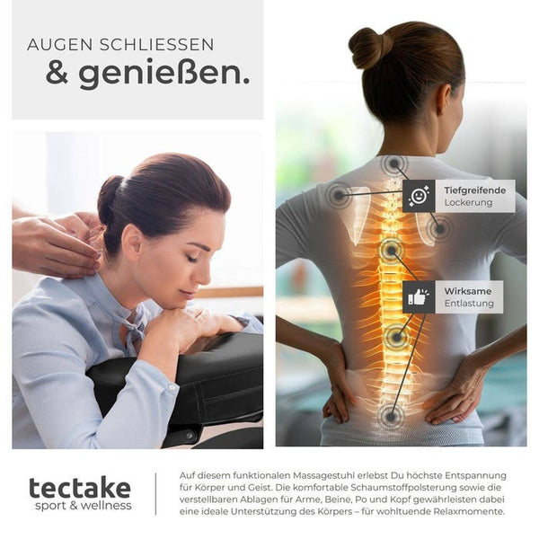 Massagestuhl aus Kunstleder schwarz