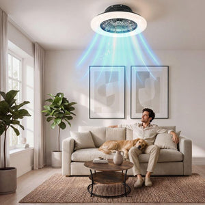 LED Deckenleuchte Storm mit Ventilator dimmbar schwarz