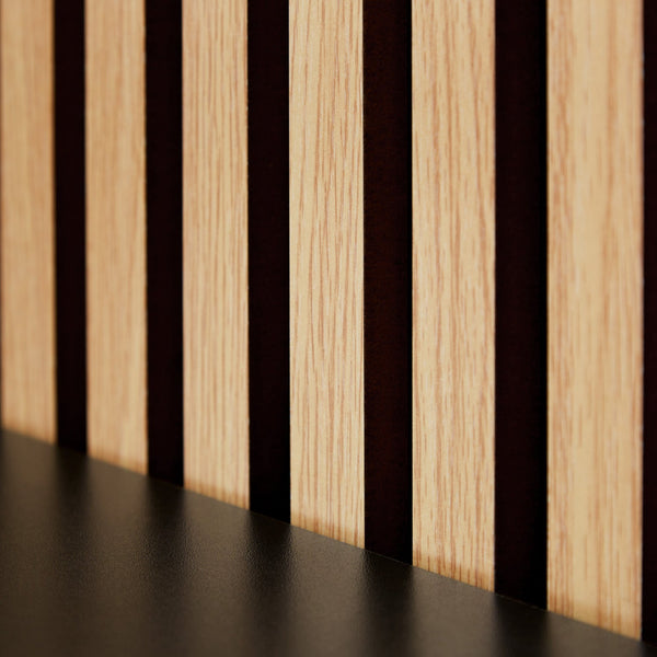 Akustikpaneele Wandpaneele 60 x 120 cm Natur Eiche Holz 3D Leisten
