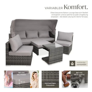 Aluminium Rattan Lounge San Marino