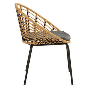 Set Balkonmöbel Poly Rattan Natur Garten Lounge Set 2 Rattanmöbel
