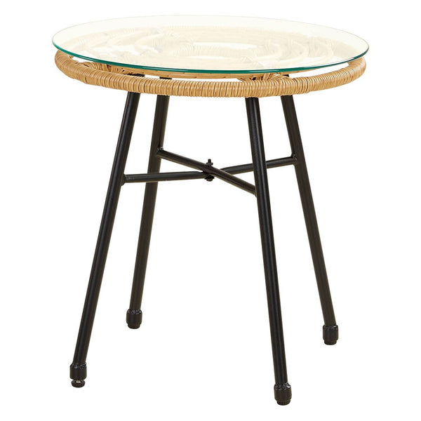 Set Balkonmöbel Poly Rattan Natur Garten Lounge Set 2 Rattanmöbel