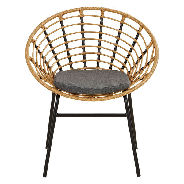 Set Balkonmöbel Poly Rattan Natur Garten Lounge Set 2 Rattanmöbel