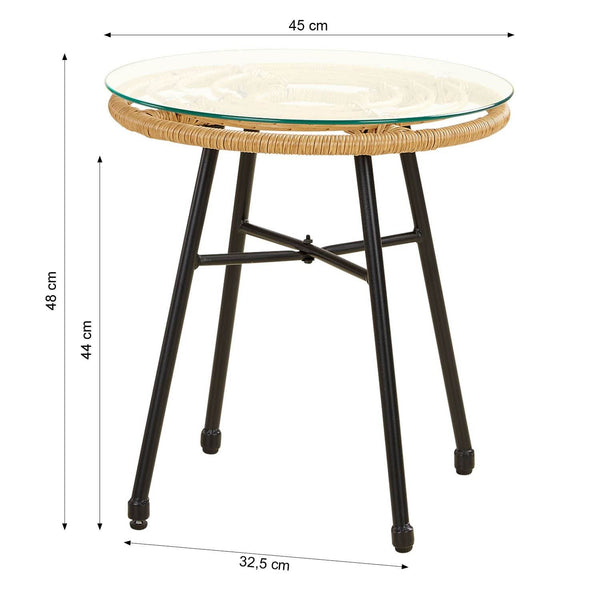 Set Balkonmöbel Poly Rattan Natur Garten Lounge Set 2 Rattanmöbel