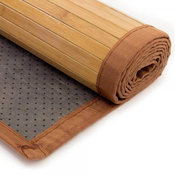 Bambusmatte Bambusteppich 80x300cm Teppich Bambus braun