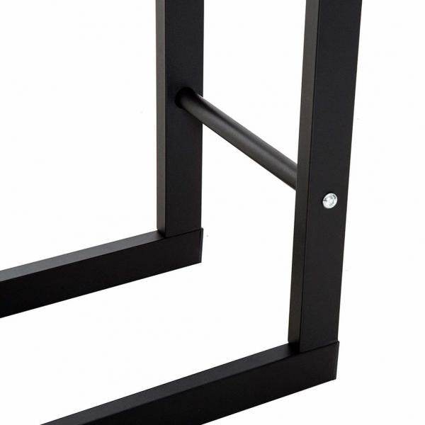 Kaminholzregal Kaminholzständer 100kg Stahl Schwarz
