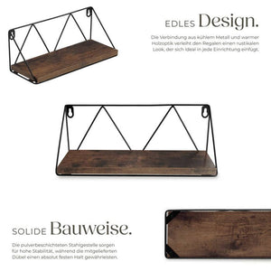 2 Rockport Industrial hanging shelves, dark brown