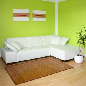 Bambusmatte Bambusteppich 60 x 240 cm Teppich Bambus braun