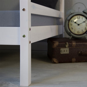 Etagenbett mit Matratzen Doppelstockbett 90x200 cm Hochbett Stockbett Kinderbett