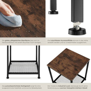 Beistelltisch Derby Industrial Holz dunkel, rustikal