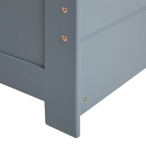 Holzbett 90x200 cm Grau | ausziehbar zum Doppelbett | Koje |mit Lattenrost | Duo-Bett kombinierbar Verwandlungsbett Multifunktionsbett