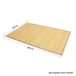 Bambusmatte Bambusteppich Teppich Bambus 60 x 240 natur