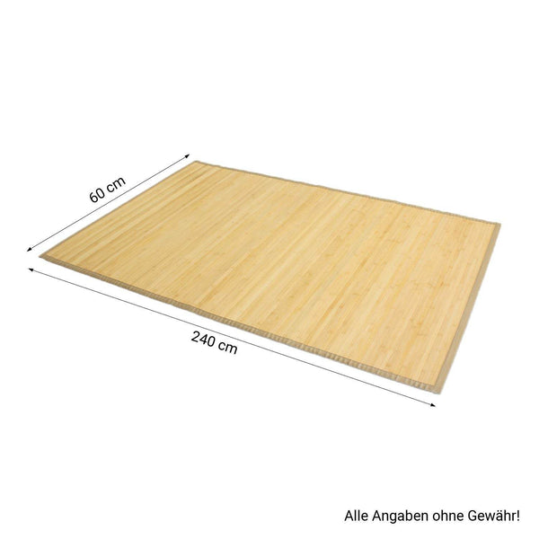 Bambusmatte Bambusteppich Teppich Bambus 60 x 240 natur