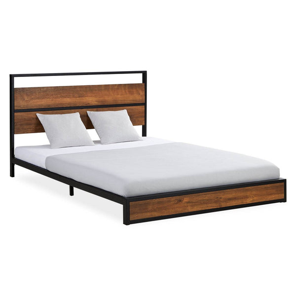 Metallbett 140x200 cm Schwarz mit Lattenrost