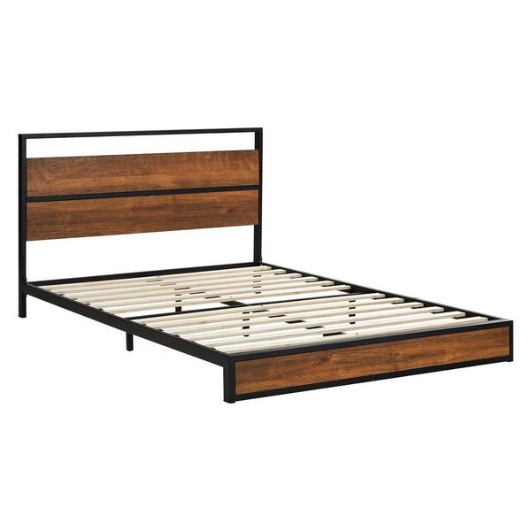 Metallbett 140x200 cm Schwarz mit Lattenrost