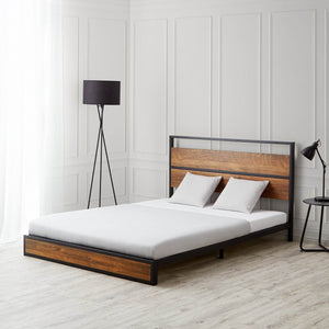 Metallbett 140x200 cm Schwarz mit Lattenrost
