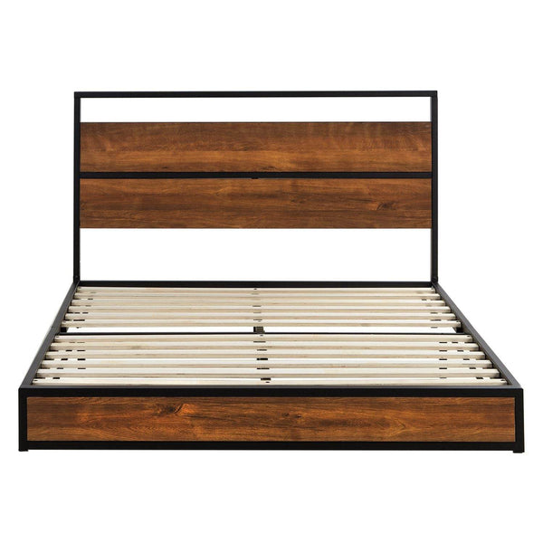 Metallbett 140x200 cm Schwarz mit Lattenrost
