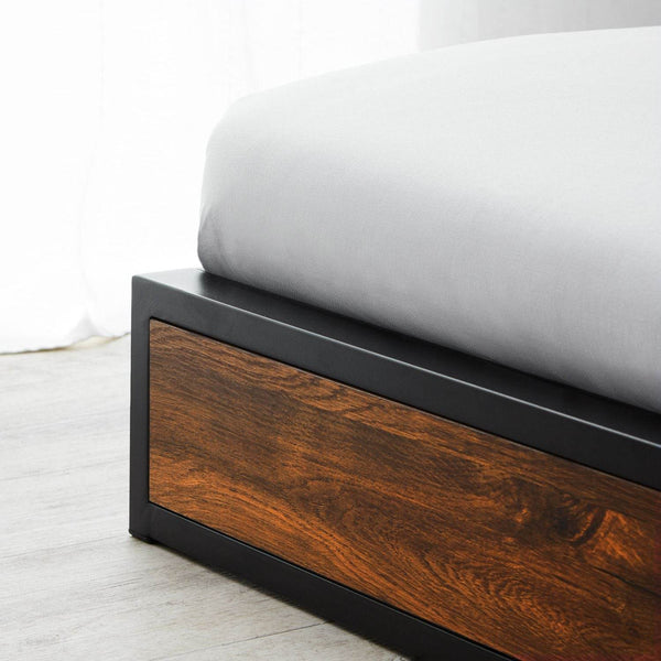 Metallbett 140x200 cm Schwarz mit Lattenrost