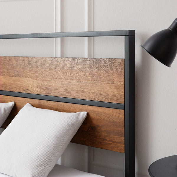 Metallbett 140x200 cm Schwarz mit Lattenrost