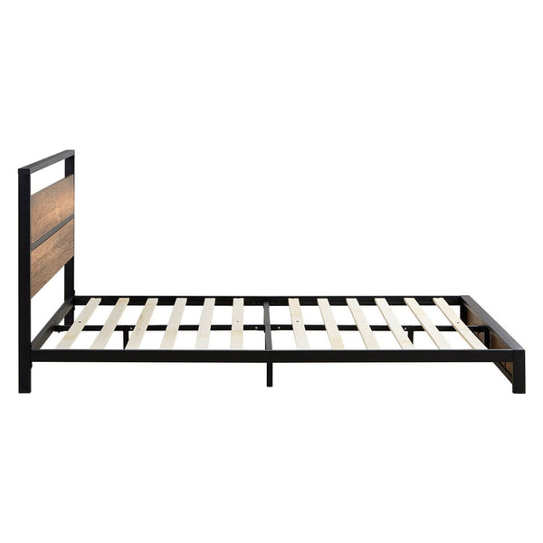 Metallbett 140x200 cm Schwarz mit Lattenrost