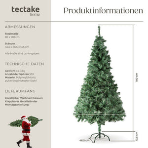 Künstlicher Weihnachtsbaum 180 cm grün