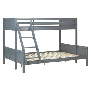 Etagenbett mit 2 Matratzen 90x200 und 140x200 Grau