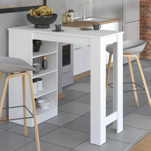 Bartisch 120x50 cm Eiche Natur Weiss