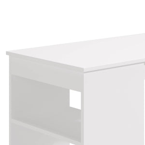 Bartisch 120x50 cm Eiche Natur Weiss