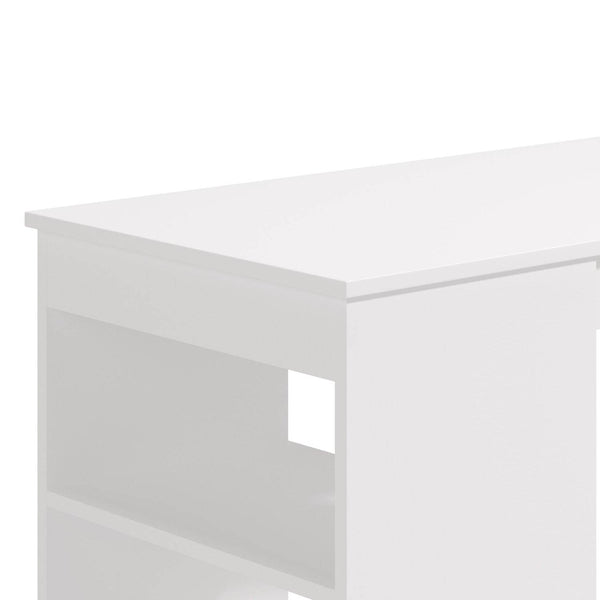 Bartisch 120x50 cm Eiche Natur Weiss